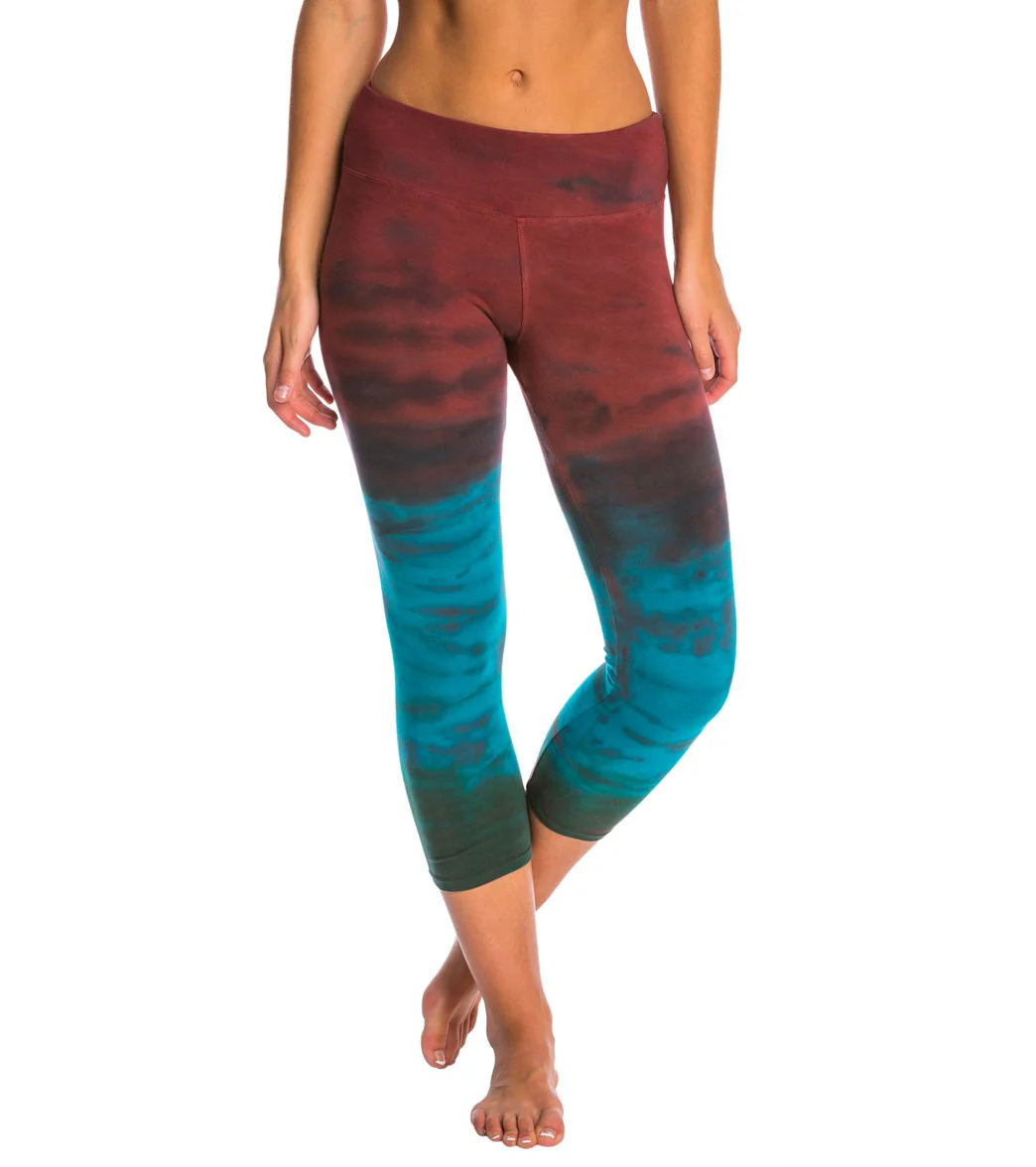 Hard Tail Flat Waisted Cotton Yoga Capris