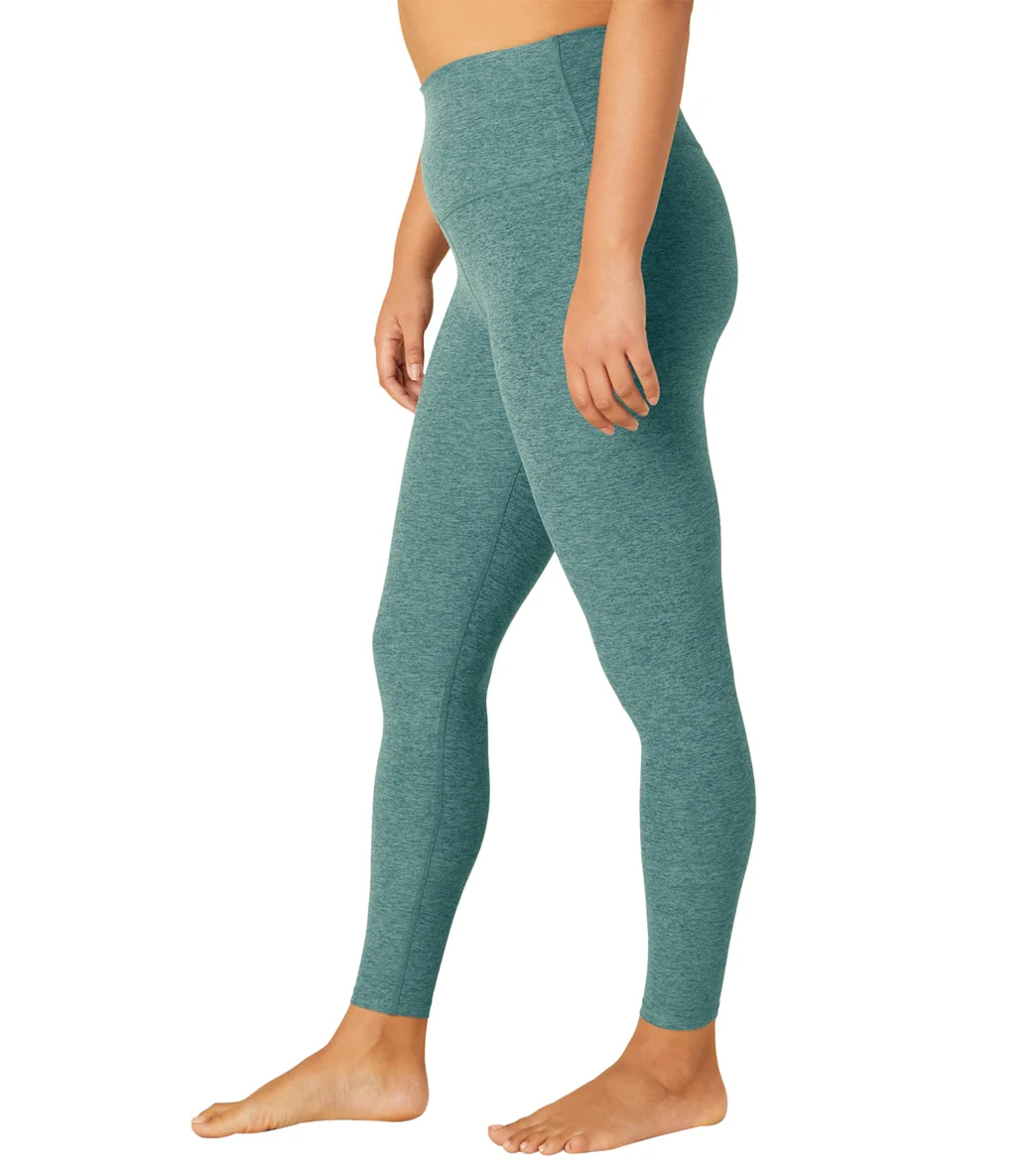 Beyond Yoga Spacedye High Waisted Caught In The Midi 7/8 Yoga Leggings Rainforest Blue Heather