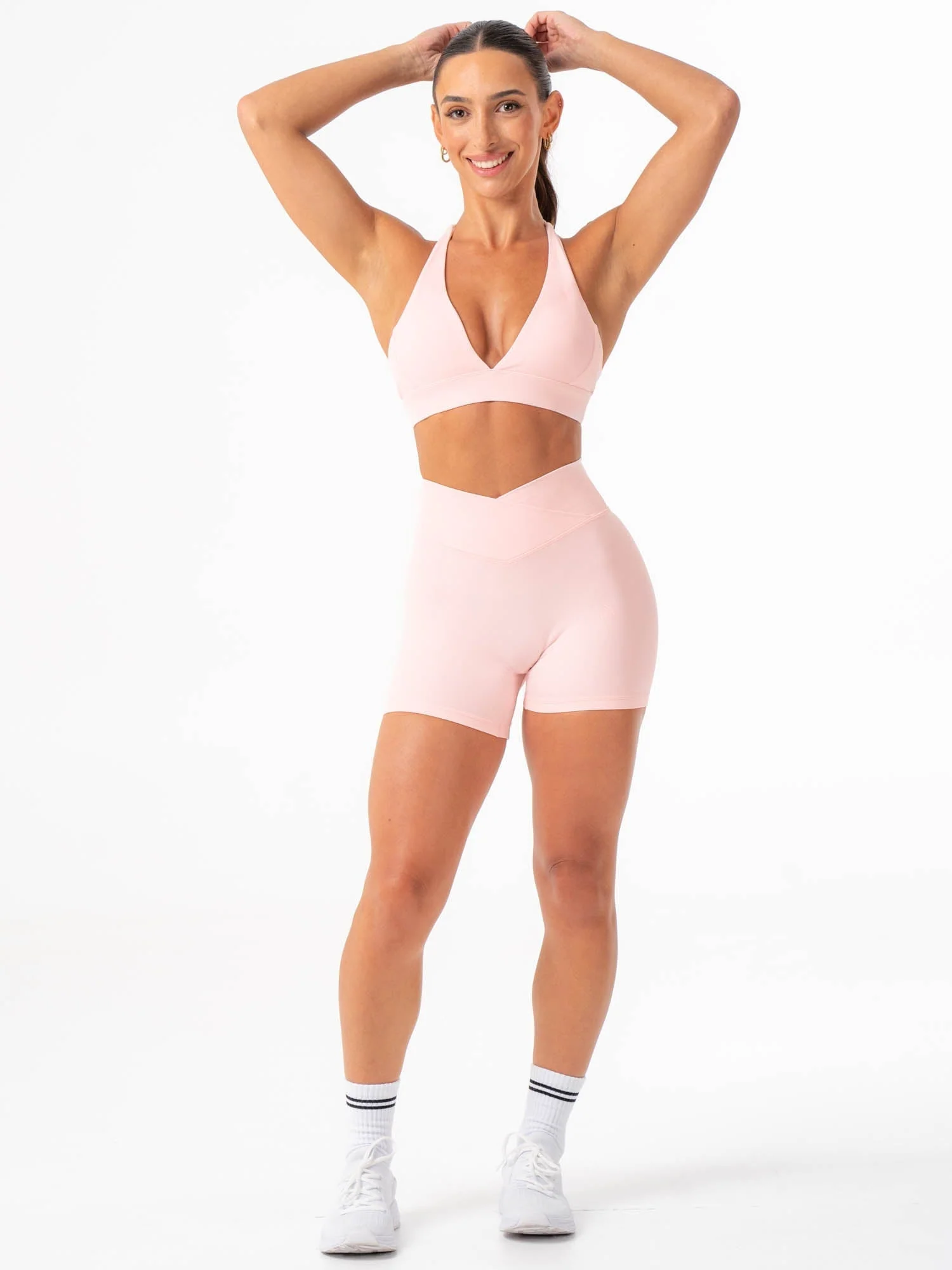 NKD Halter Sports Bra - Pink Musk