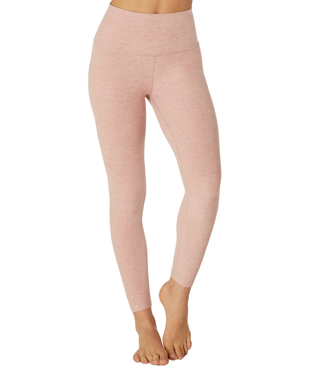 Beyond Yoga Spacedye High Waisted Caught In The Midi 7/8 Yoga Leggings Tinted Rose/Pink Quartz
