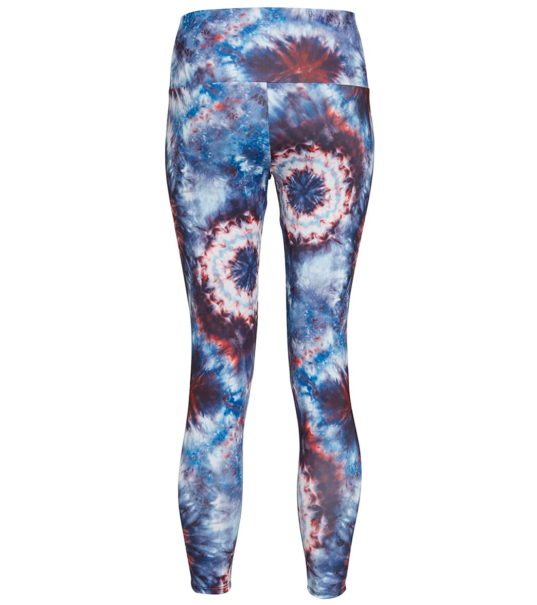 Onzie High Waisted Basic 7/8 Yoga Leggings 4th Tie Dye