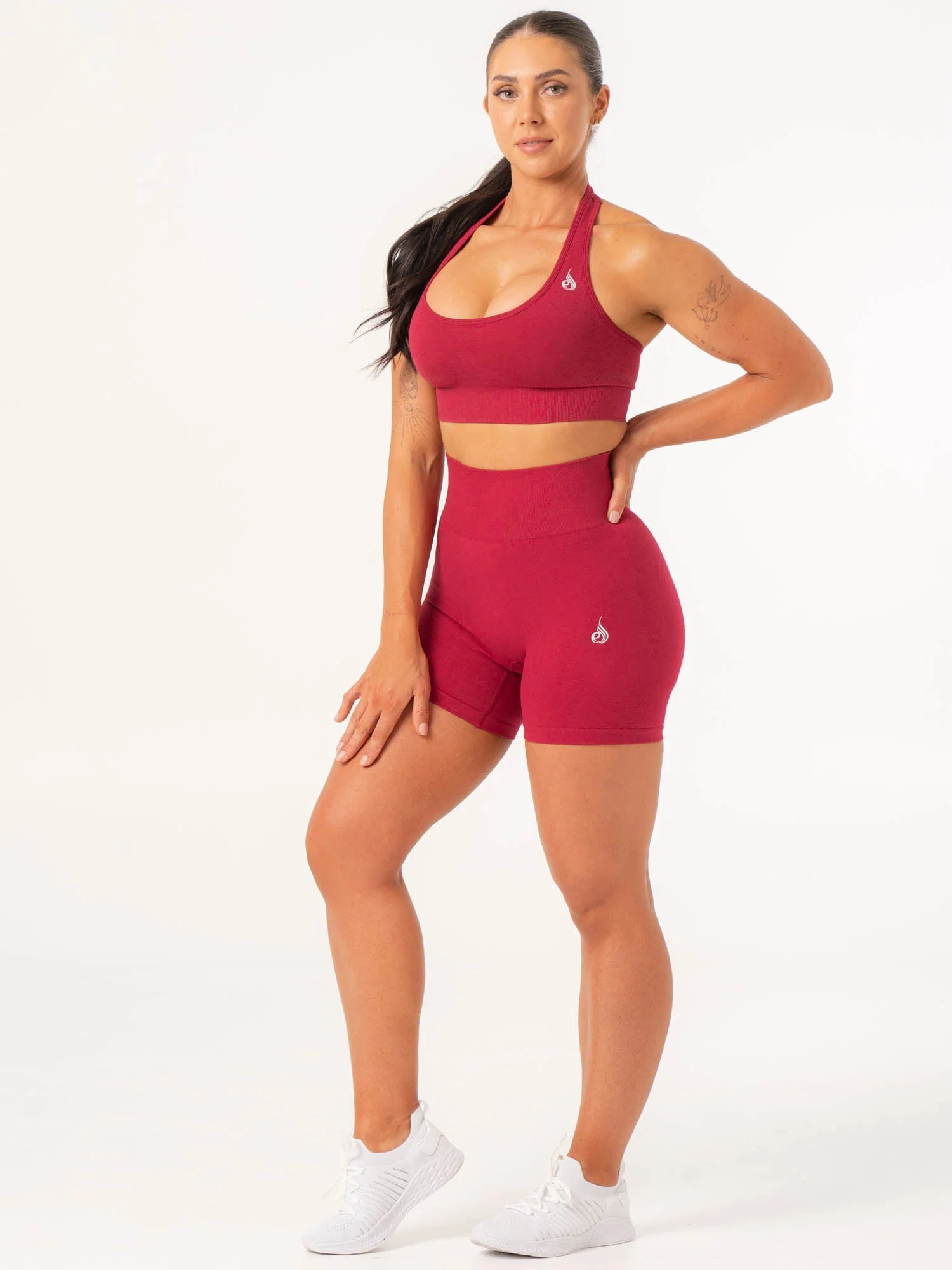 Contour Halter Bra - Berry Marl
