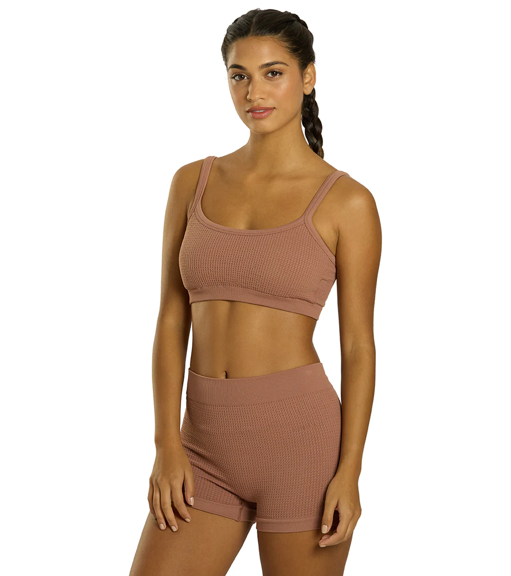 Cream Yoga Kelly Bra and Lynn Short Set
