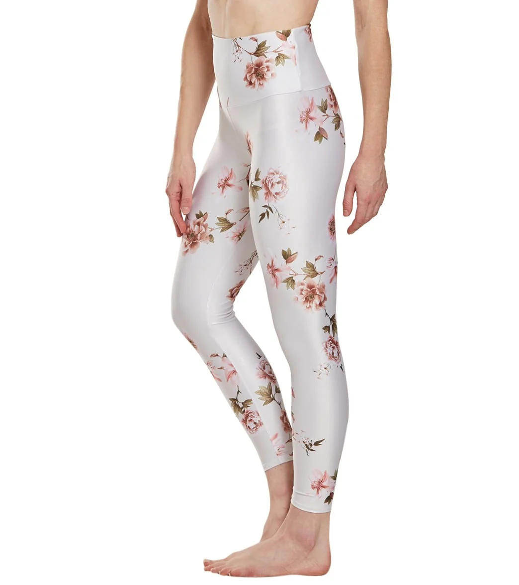 Onzie High Waisted Basic 7/8 Yoga Leggings Botanic Garden