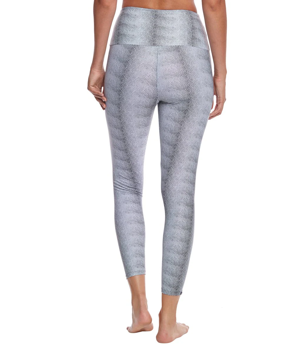 Onzie High Waisted Basic 7/8 Yoga Leggings White Venom