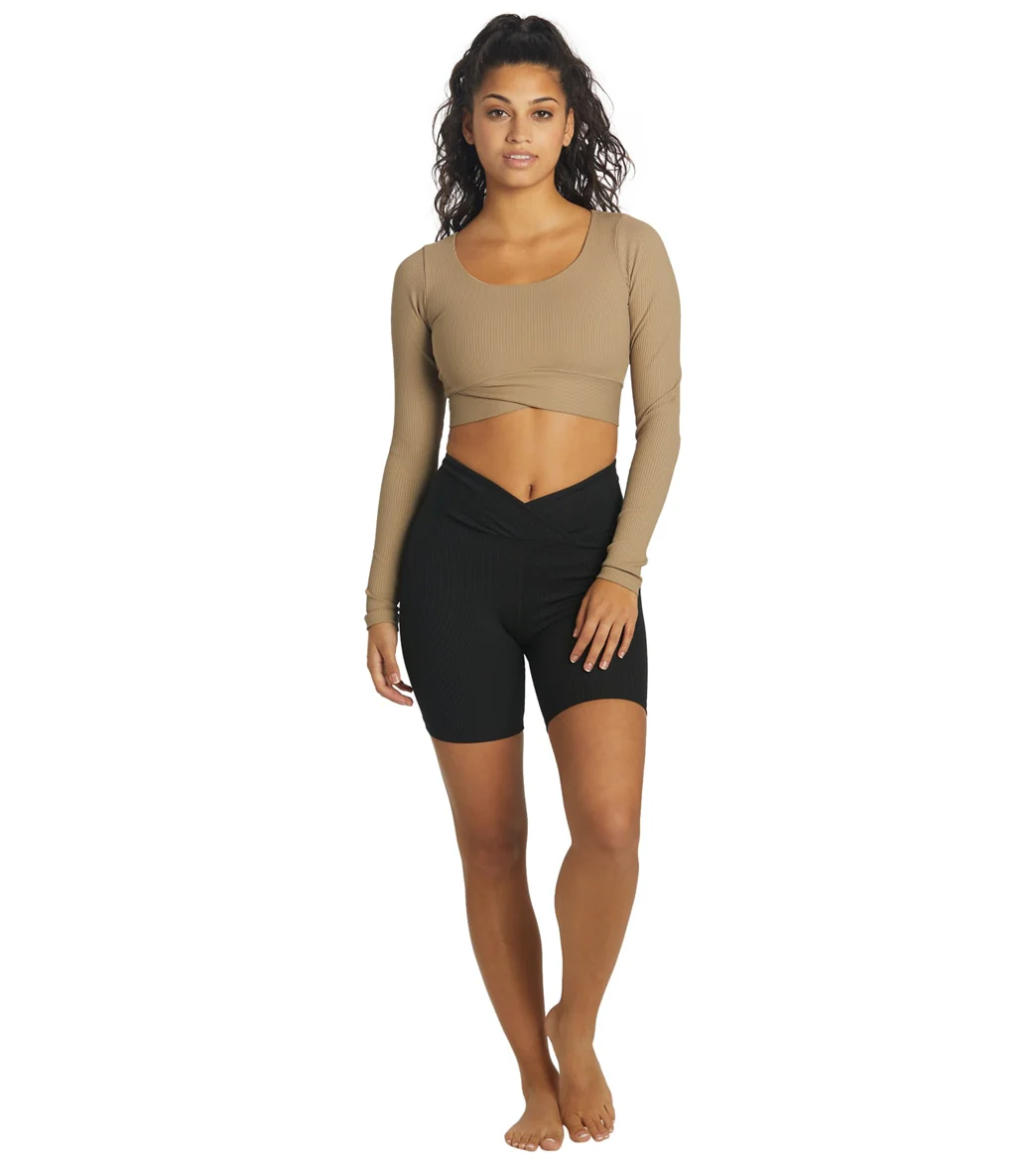 Year of Ours Ribbed V Crop Long Sleeve