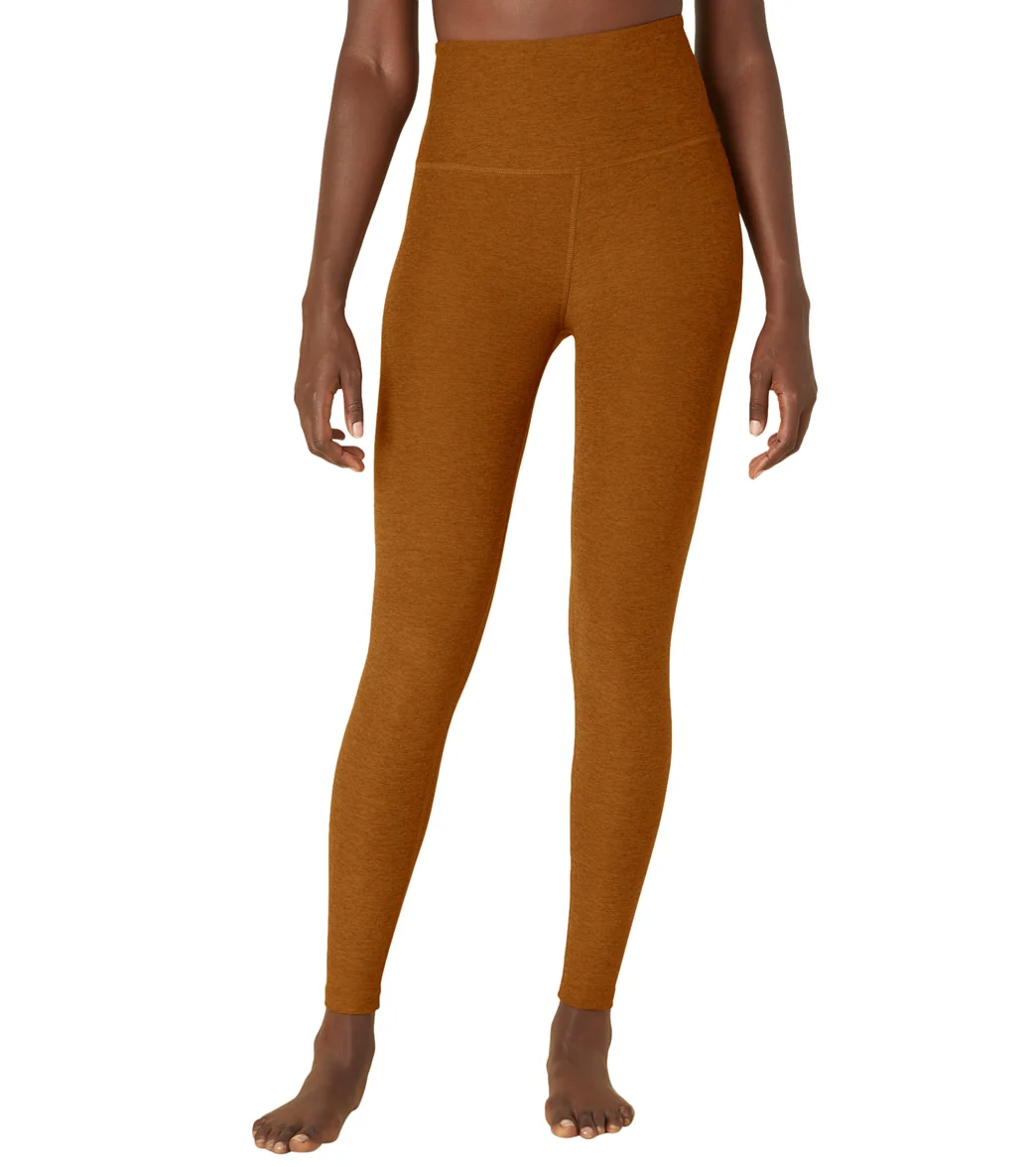 Beyond Yoga Spacedye High Waisted Caught In The Midi 7/8 Yoga Leggings Clove Brown Heather