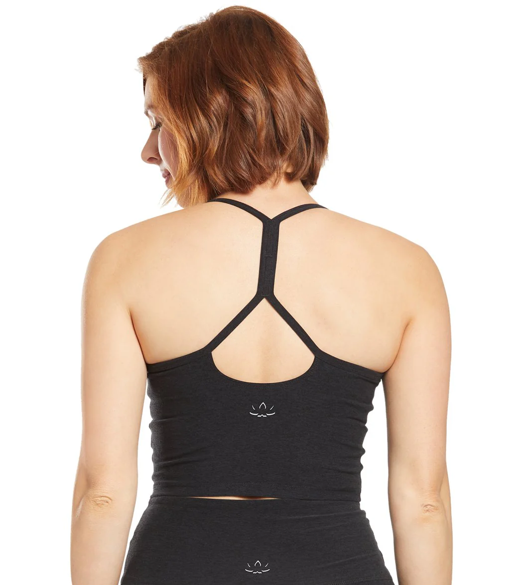 Beyond Yoga Spacedye Slim Racerback Cropped Tank Darkest Night