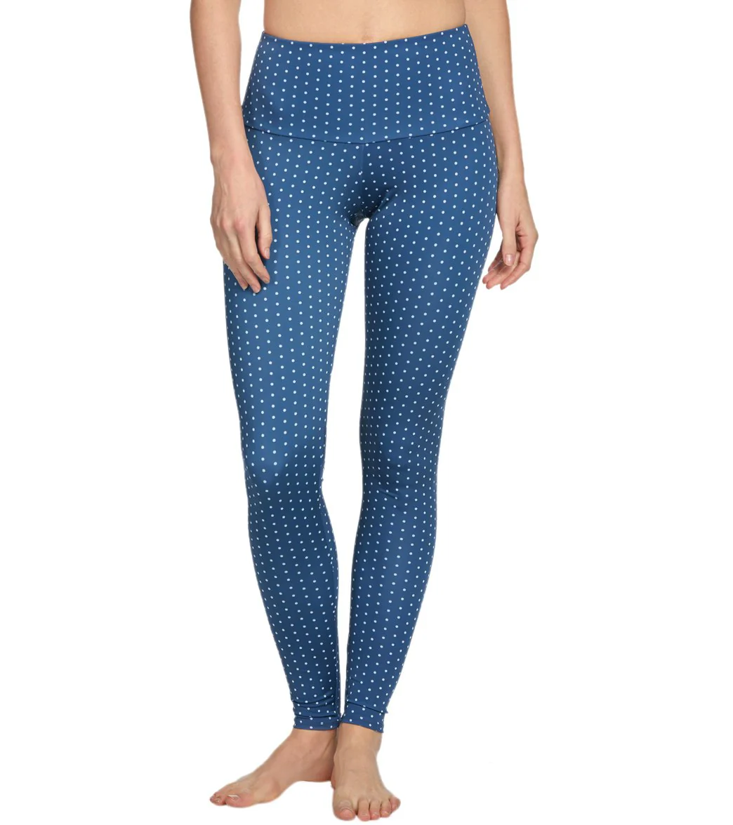 Onzie High Waisted Yoga Leggings Pebble Dot