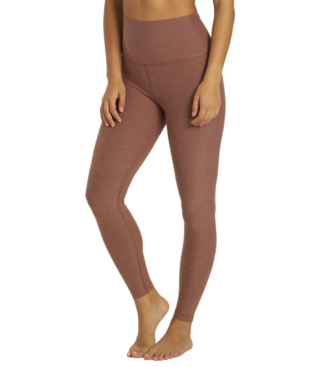 Beyond Yoga Spacedye High Waisted Caught In The Midi 7/8 Yoga Leggings Sienna Brown Heather