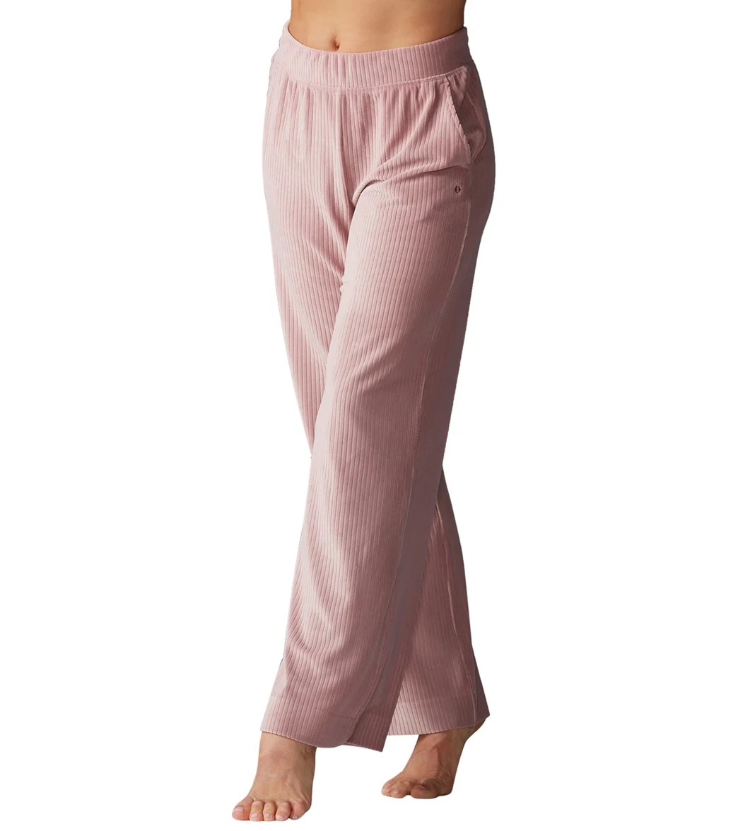 Tavi Wide Leg Brushed Rib Pant