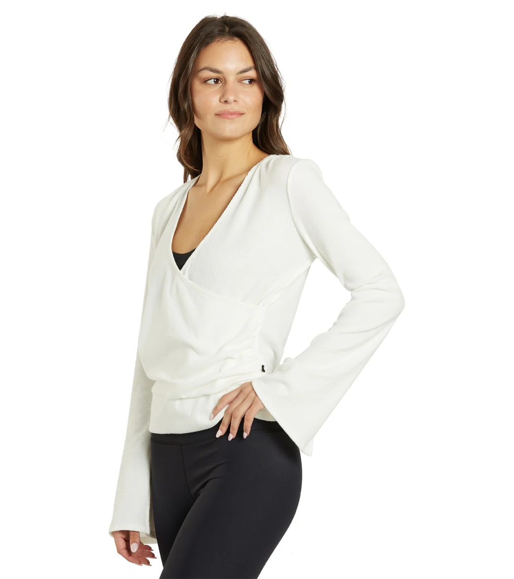 Thrive Societe Pleated Wrap Pullover