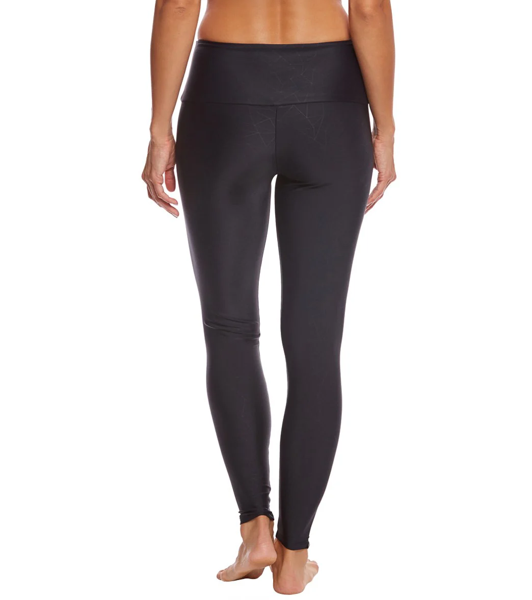 Onzie High Waisted Yoga Leggings Black Geo