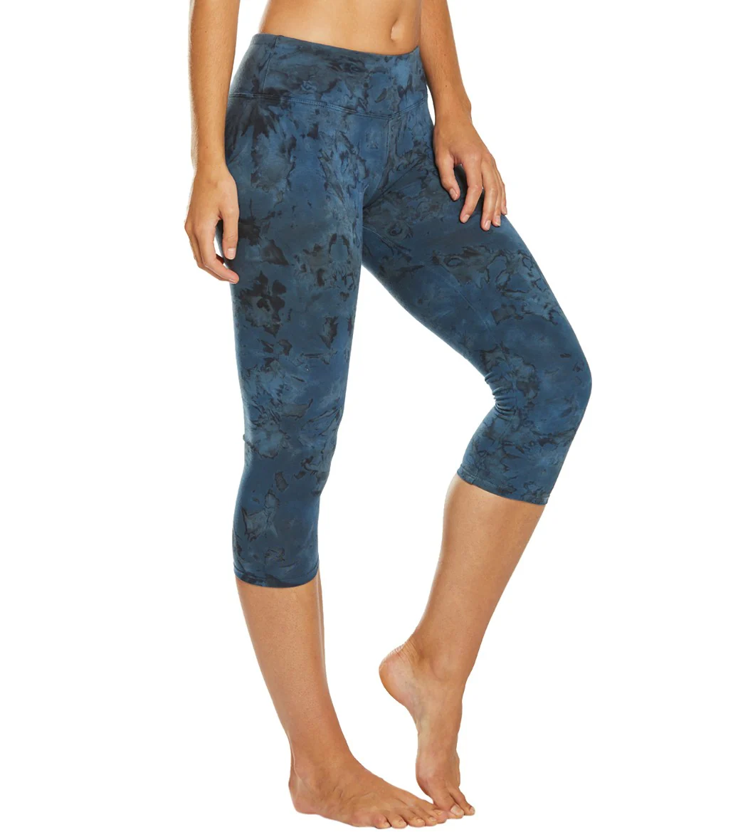 Hard Tail Flat Waisted Cotton Yoga Capris