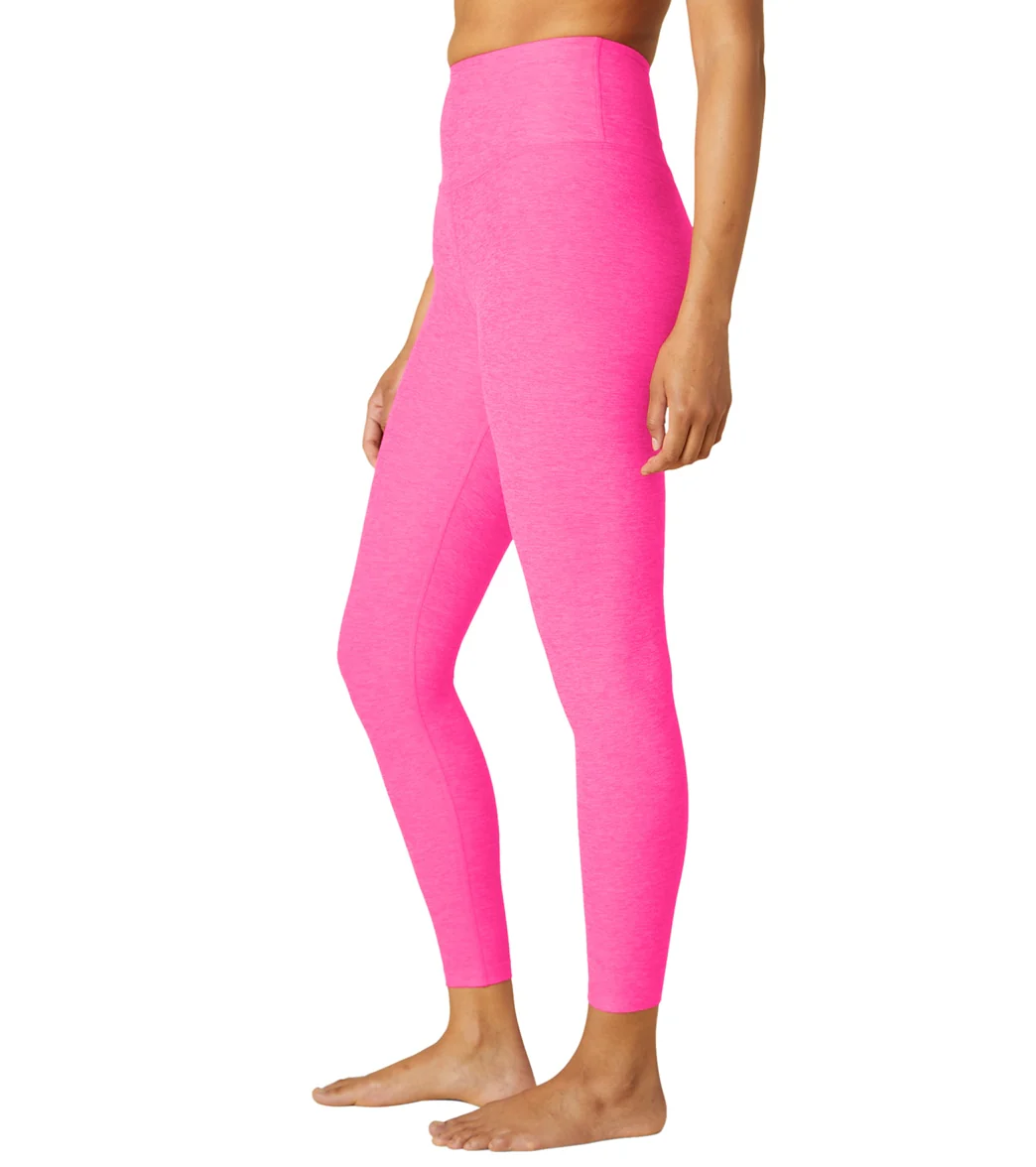 Beyond Yoga Spacedye High Waisted Caught In The Midi 7/8 Yoga Leggings Pink Hype Heather