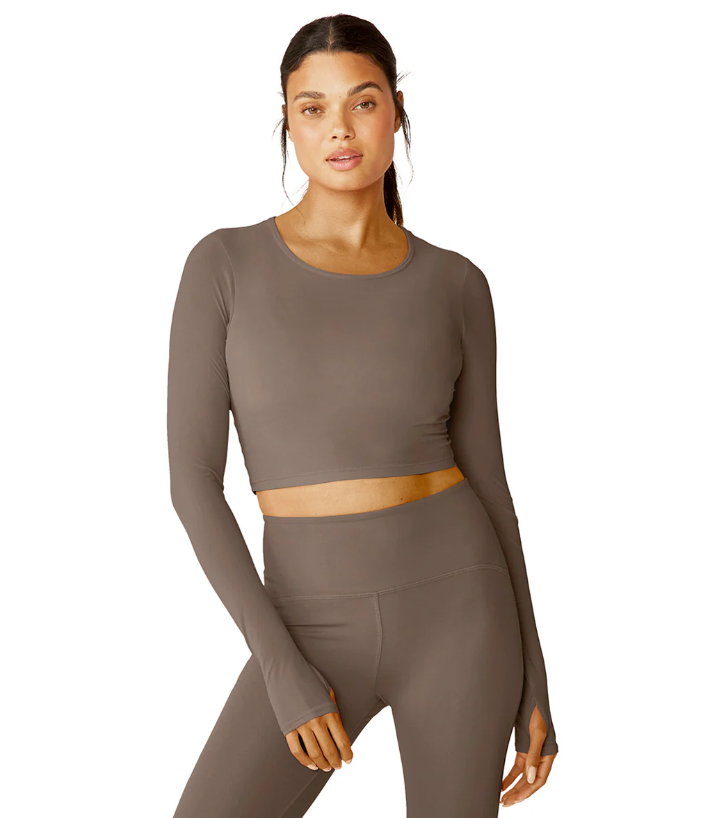 Beyond Yoga Performance Knit Resilient Cropped Pullover