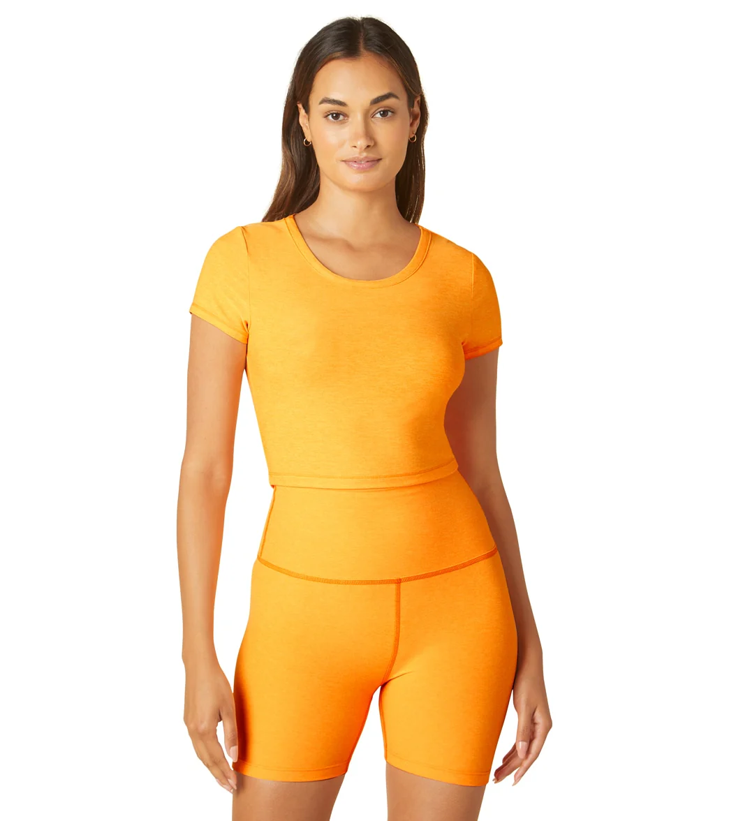 Beyond Yoga Featherweight Perspective Cropped Tee