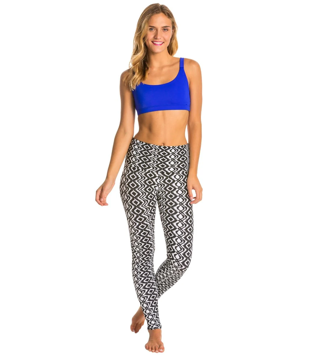 Onzie High Waisted Yoga Leggings Black Diamond