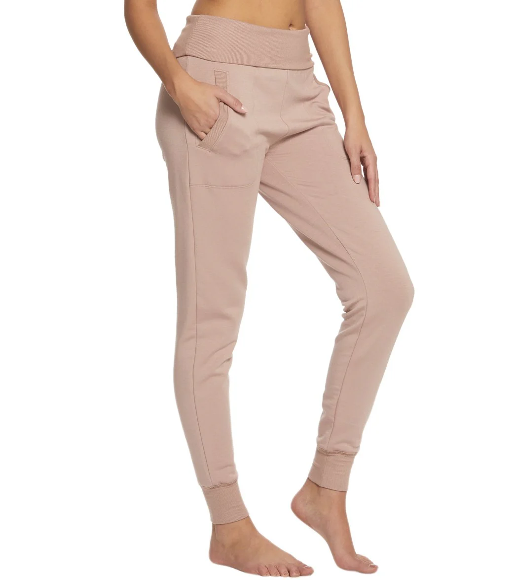 Beyond Yoga Cozy Fleece Foldover Long Sweatpant Joggers
