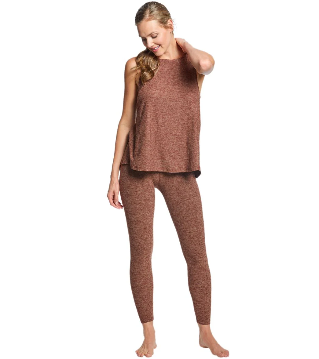 Beyond Yoga Spacedye High Waisted Caught In The Midi 7/8 Yoga Leggings Red Rock/Tumbleweed