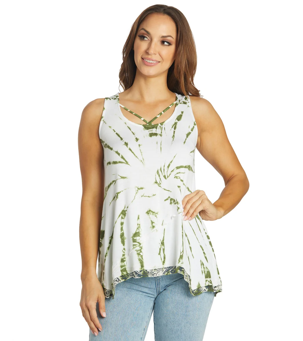 Yak & Yeti Groovy Tie Dye Burnout Tank