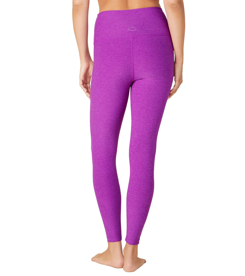 Beyond Yoga Spacedye High Waisted Caught In The Midi 7/8 Yoga Leggings Vivid Plum Heather