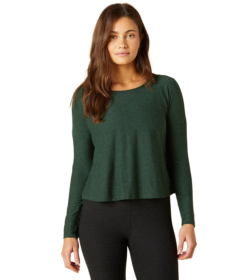 Beyond Yoga Featherweight Morning Light Cropped Pullover