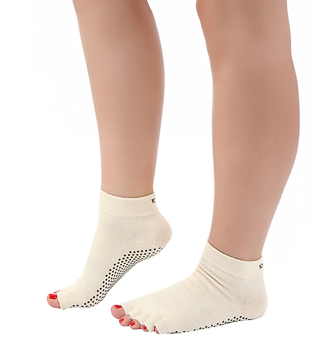 Toesox Ankle Length Half-Toe Yoga Grip Socks