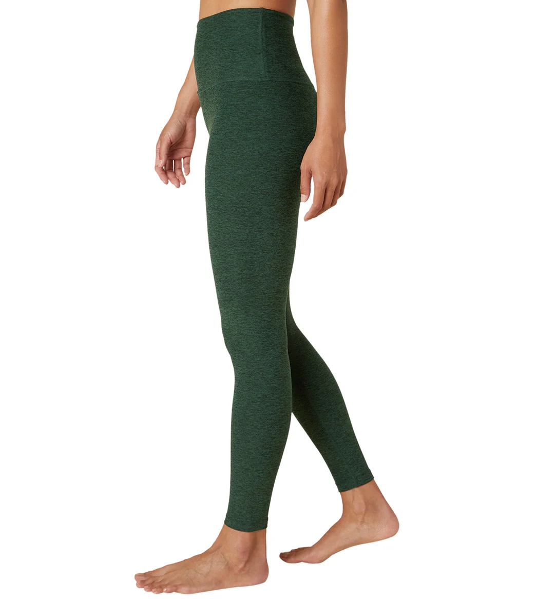 Beyond Yoga Spacedye High Waisted Caught In The Midi 7/8 Yoga Leggings Forest Green - Pine