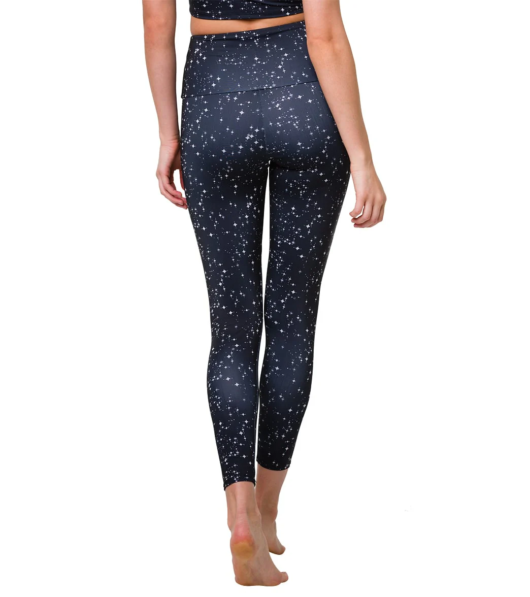 Onzie High Waisted Basic 7/8 Yoga Leggings Starry Night