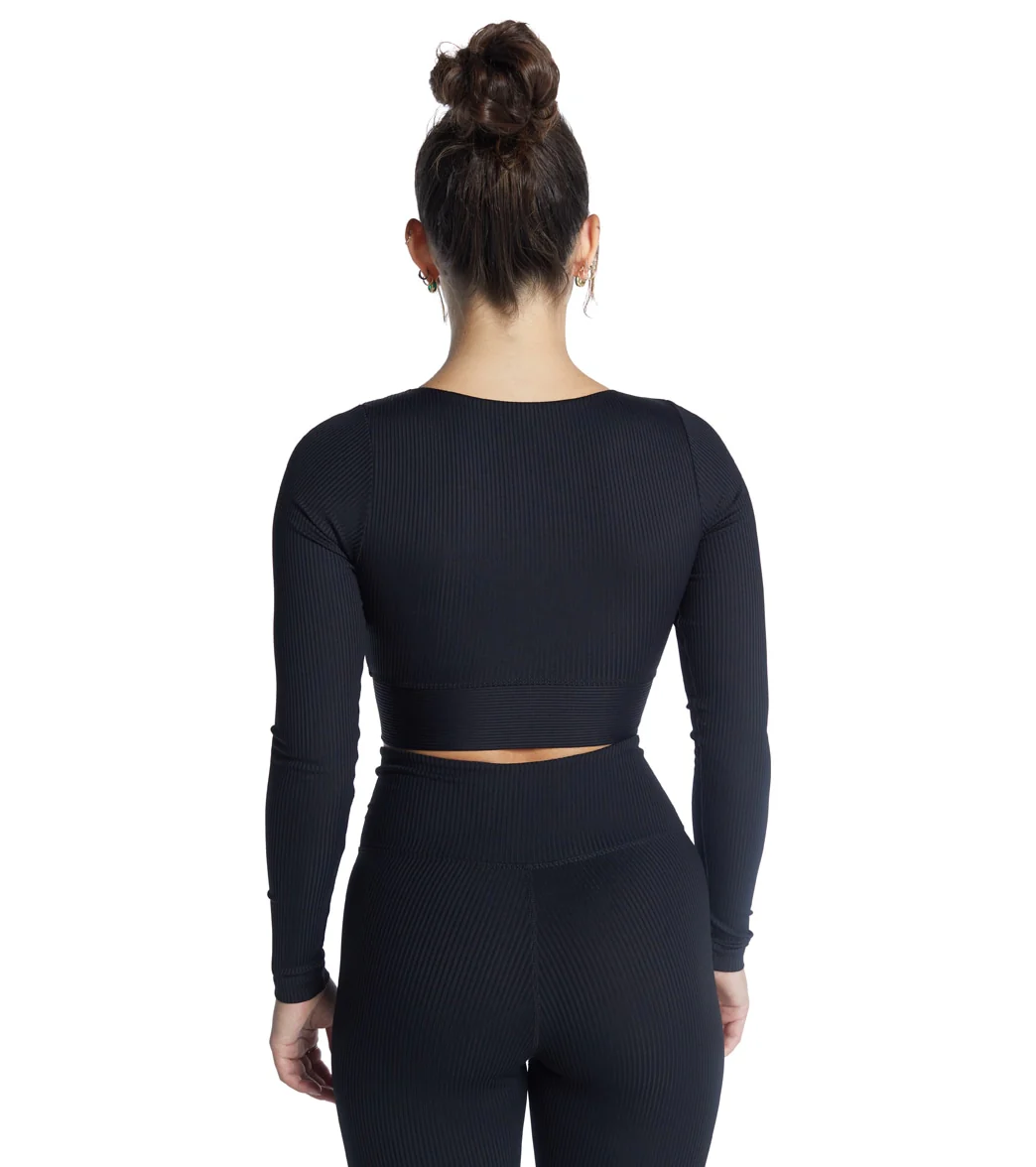 Year of Ours Ribbed V Crop Long Sleeve