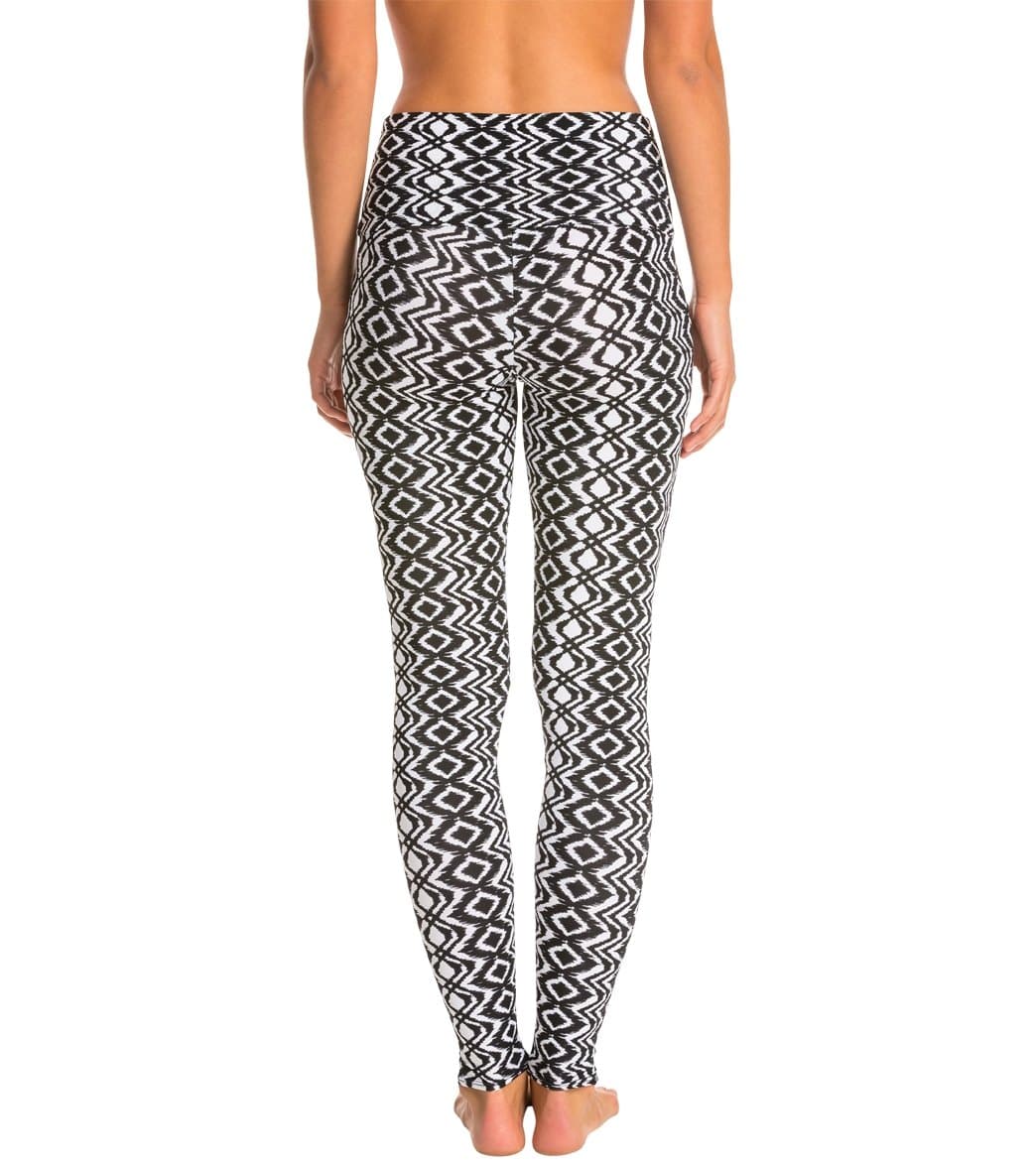 Onzie High Waisted Yoga Leggings Black Diamond