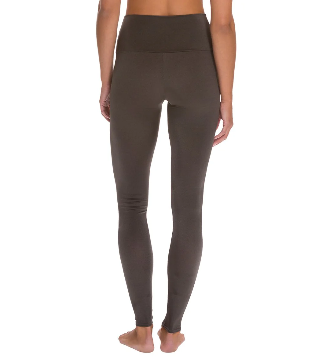 Onzie High Waisted Yoga Leggings Gunmetal