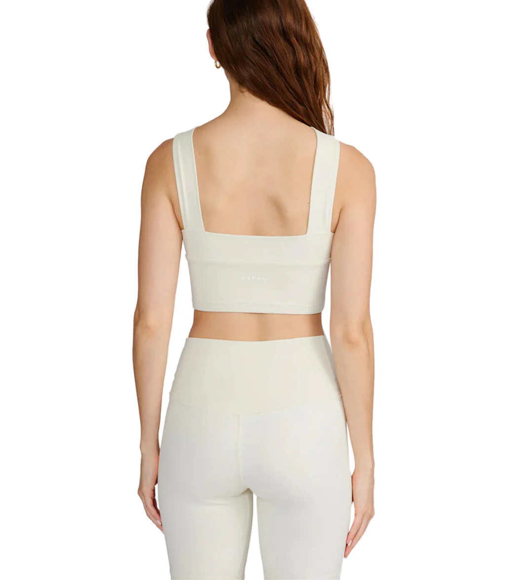 Cream Yoga Leah Cross Neck Bra