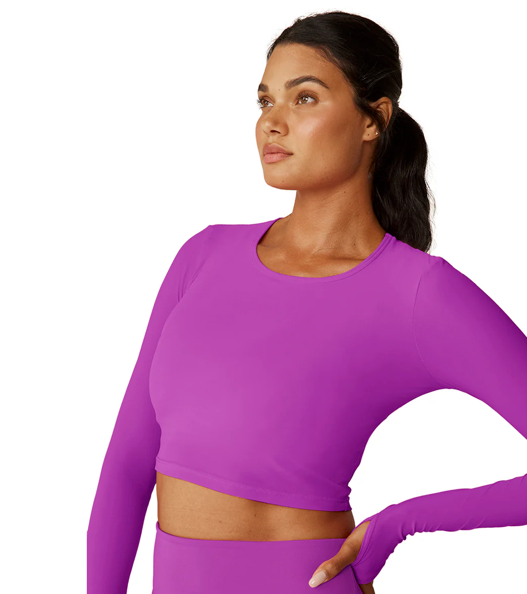 Beyond Yoga Performance Knit Resilient Cropped Pullover