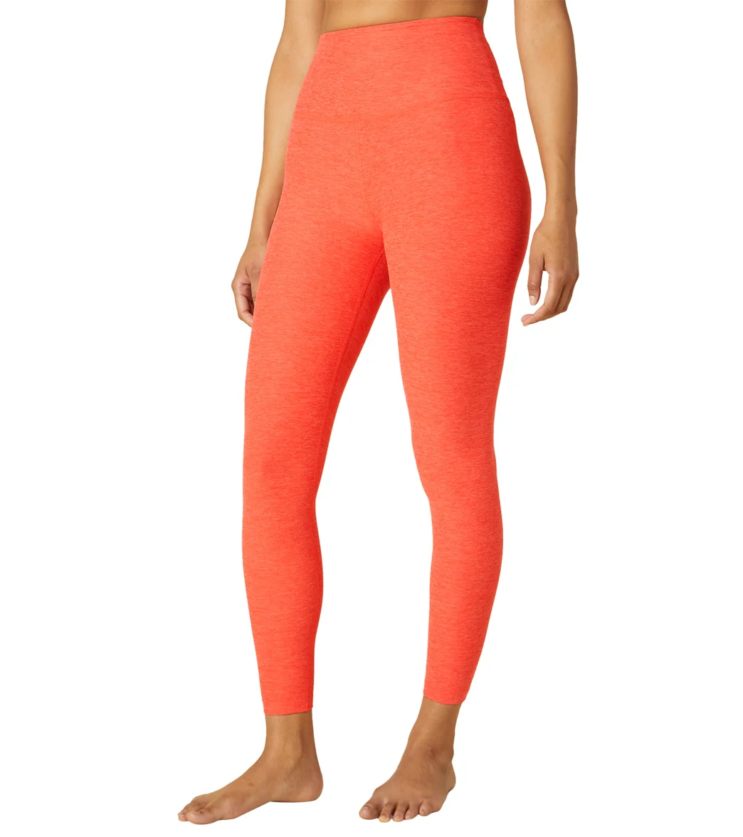 Beyond Yoga Spacedye High Waisted Caught In The Midi 7/8 Yoga Leggings Fresh Coral Heather