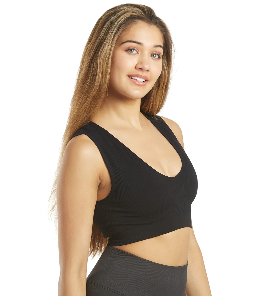 Spiritual Gangster Ribbed Metta Plunge Yoga Brami