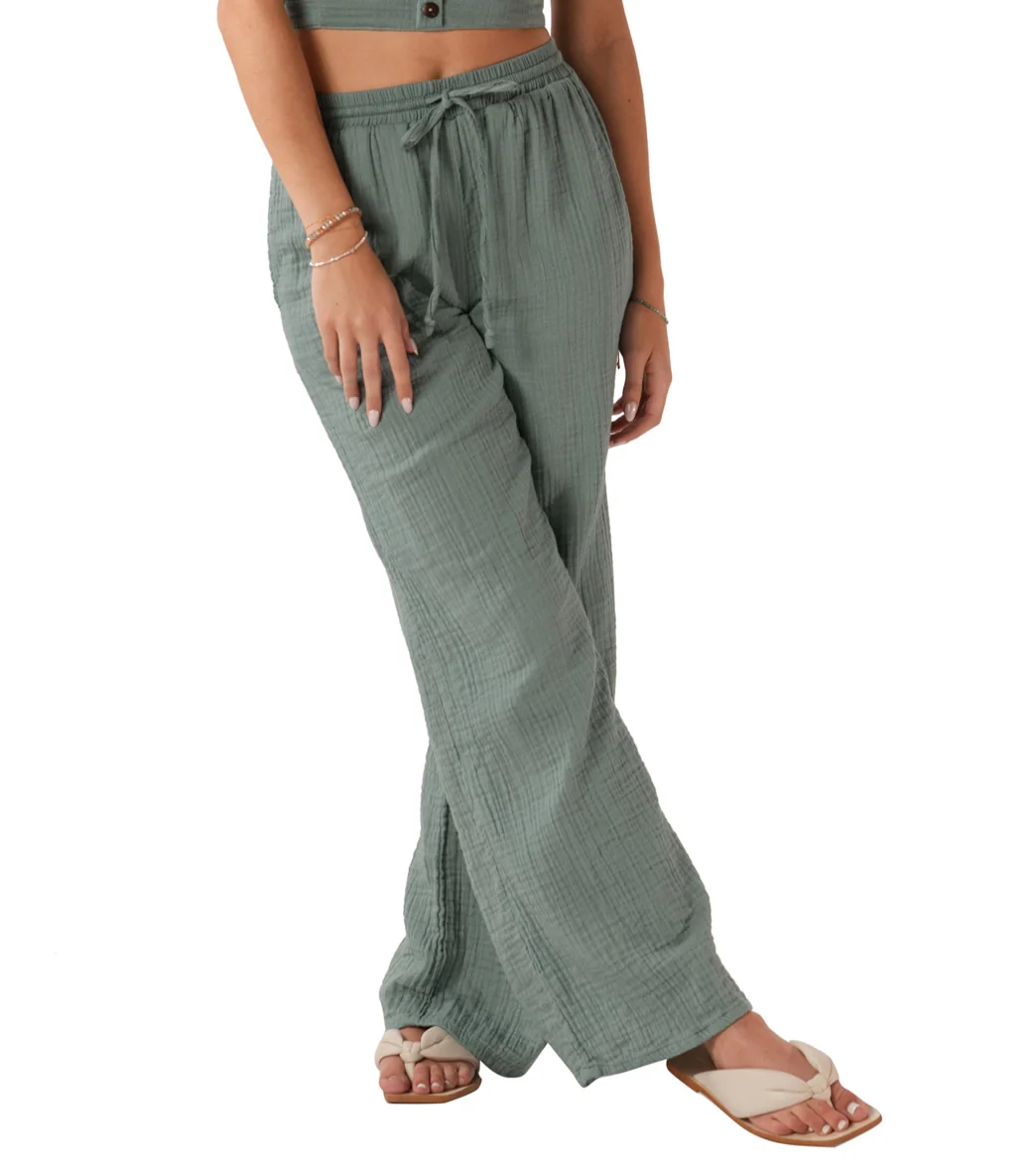 Lotus and Luna Wide Leg Cotton Pants with Pockets