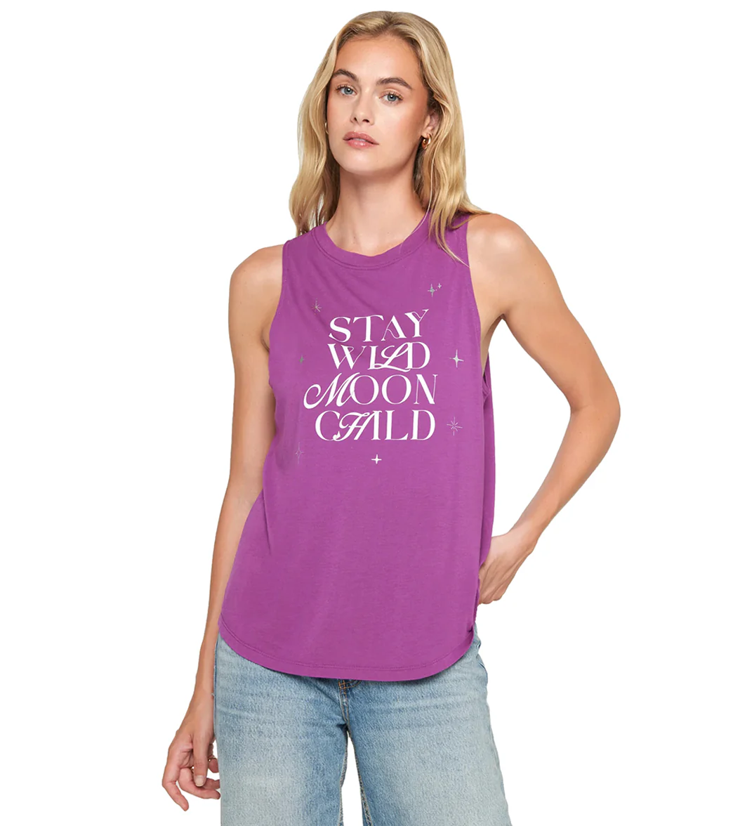 Spiritual Gangster Wild Moon Jade Muscle Tank