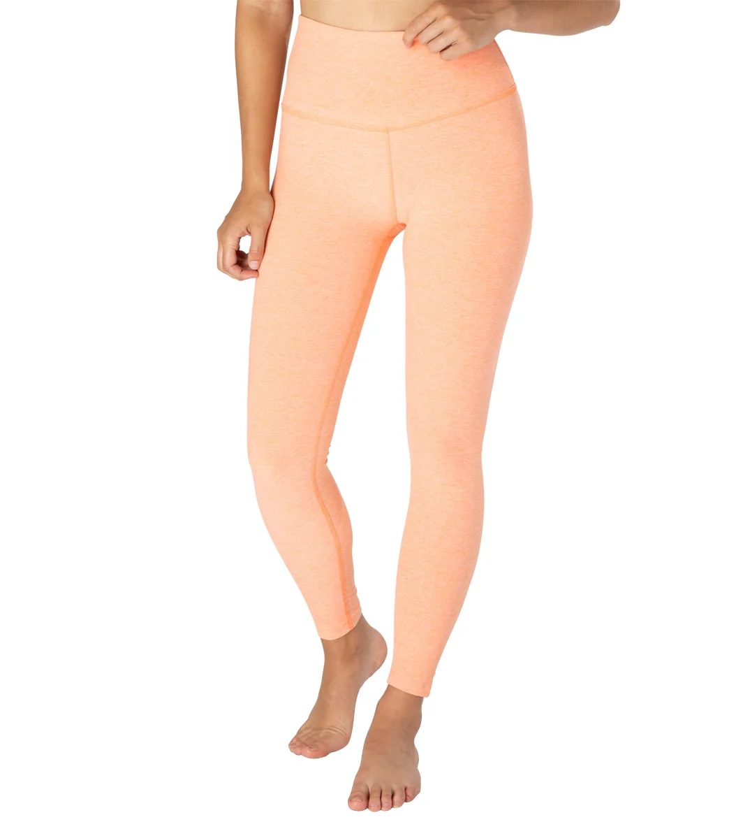 Beyond Yoga Spacedye High Waisted Caught In The Midi 7/8 Yoga Leggings Sweet Peach/Pink Blush