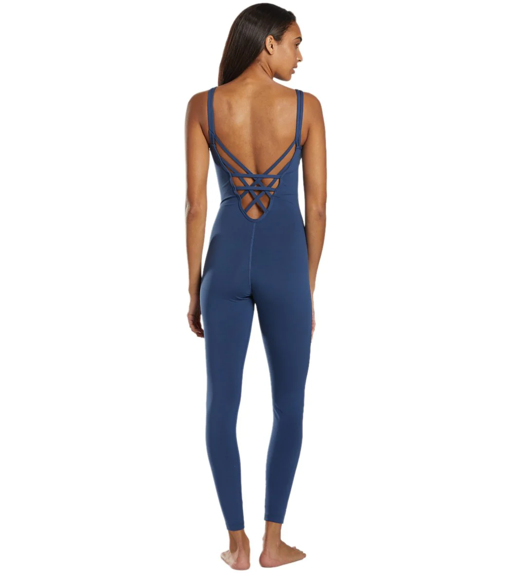 Everyday Yoga Radiant Solid Strappy Back Long Leotard 28