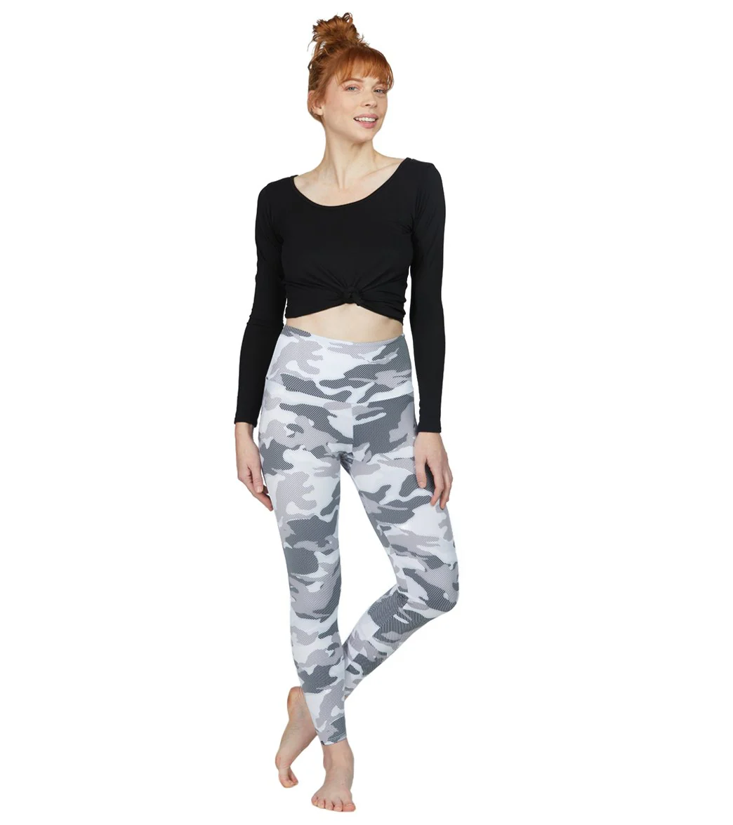 Onzie High Waisted Basic 7/8 Yoga Leggings Dust Camo