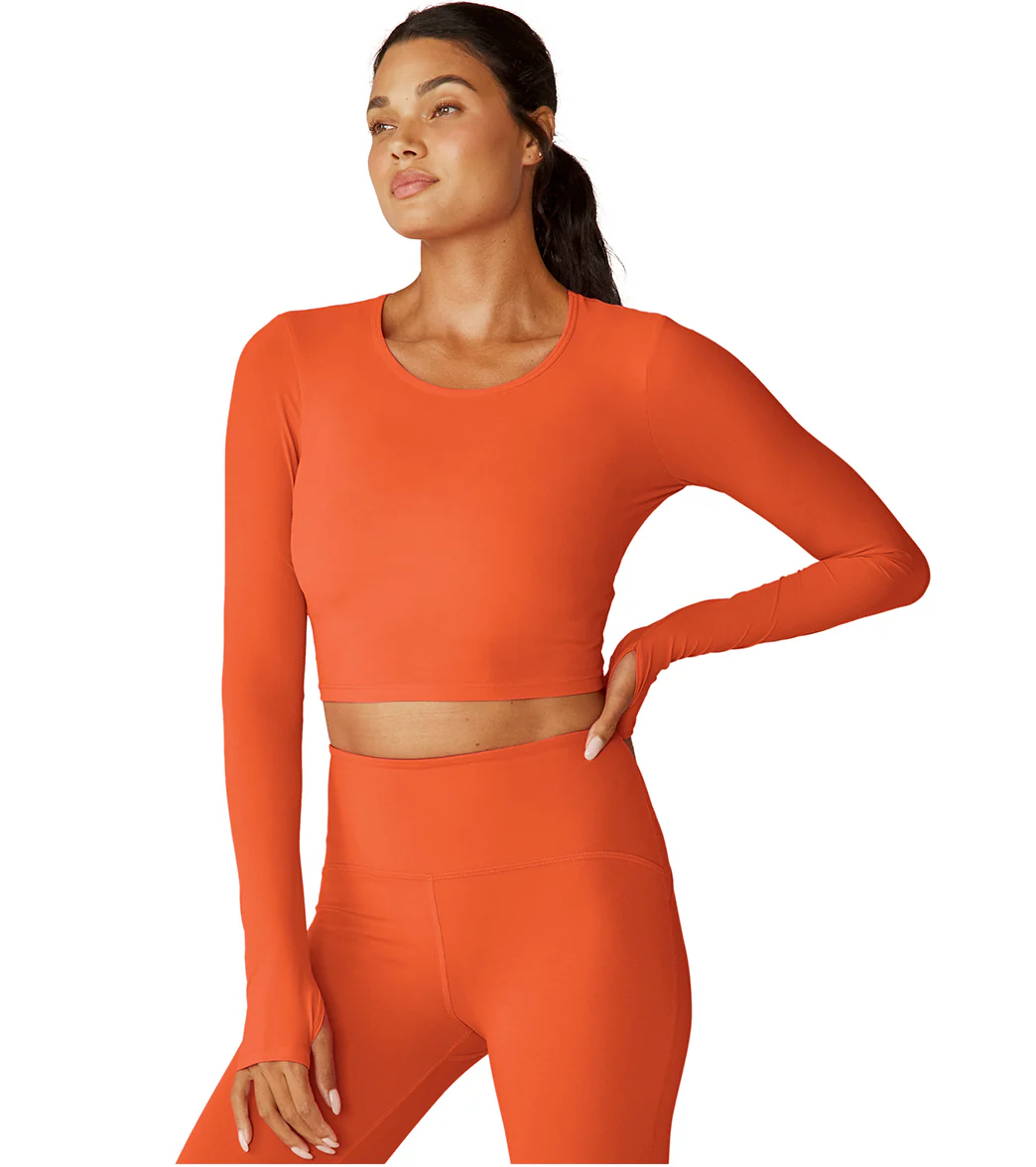 Beyond Yoga Performance Knit Resilient Cropped Pullover