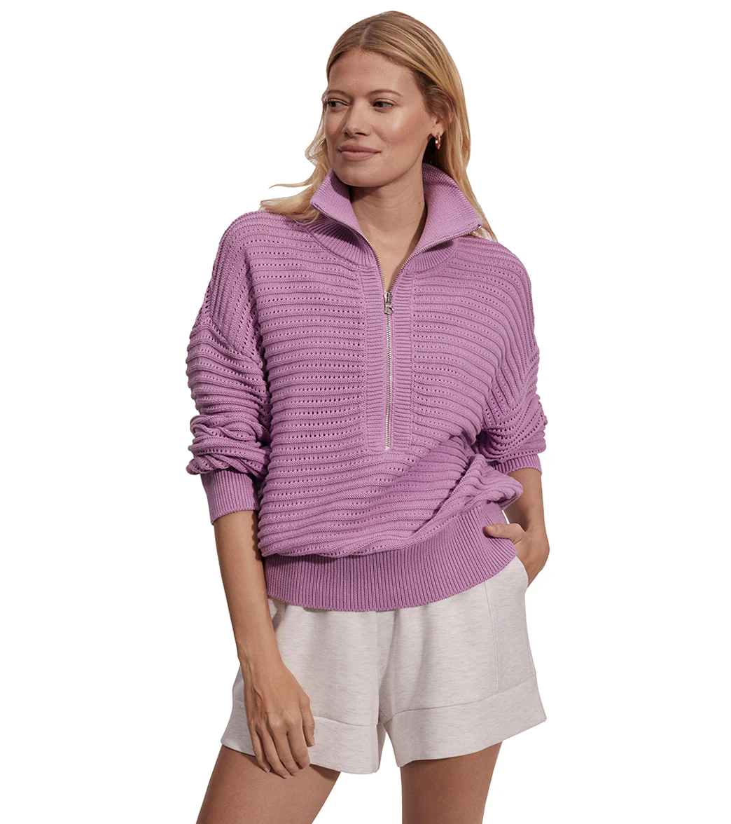 Varley Tara Pointelle Half Zip