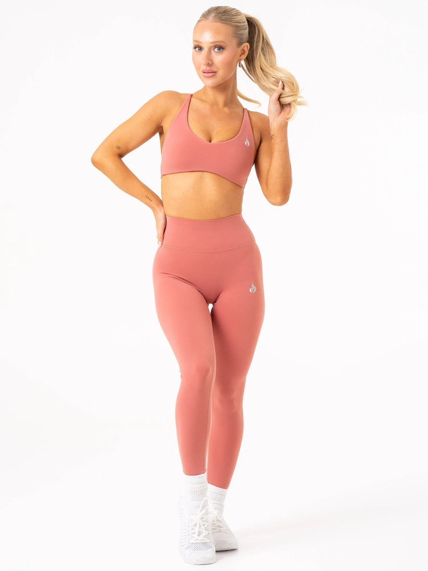 NKD High Waisted Leggings - Dusty Pink