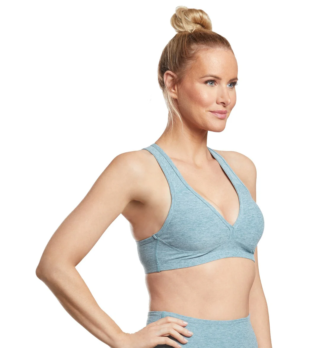 Beyond Yoga Spacedye Lift Your Spirits Yoga Sports Bra Blue Crush/Sky Blue