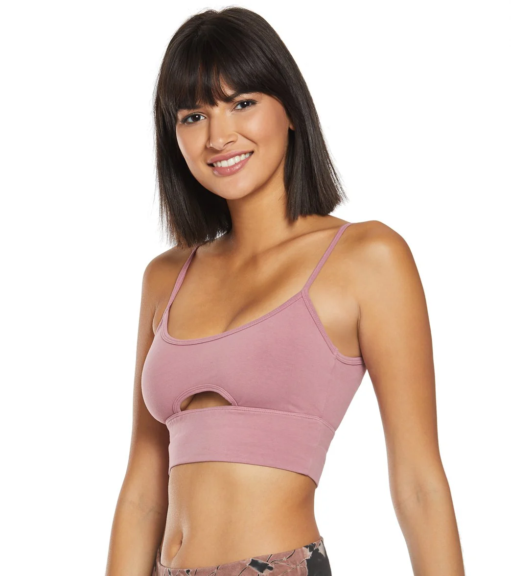 Hard Tail Low Back Cut Out Midi Sports Bra