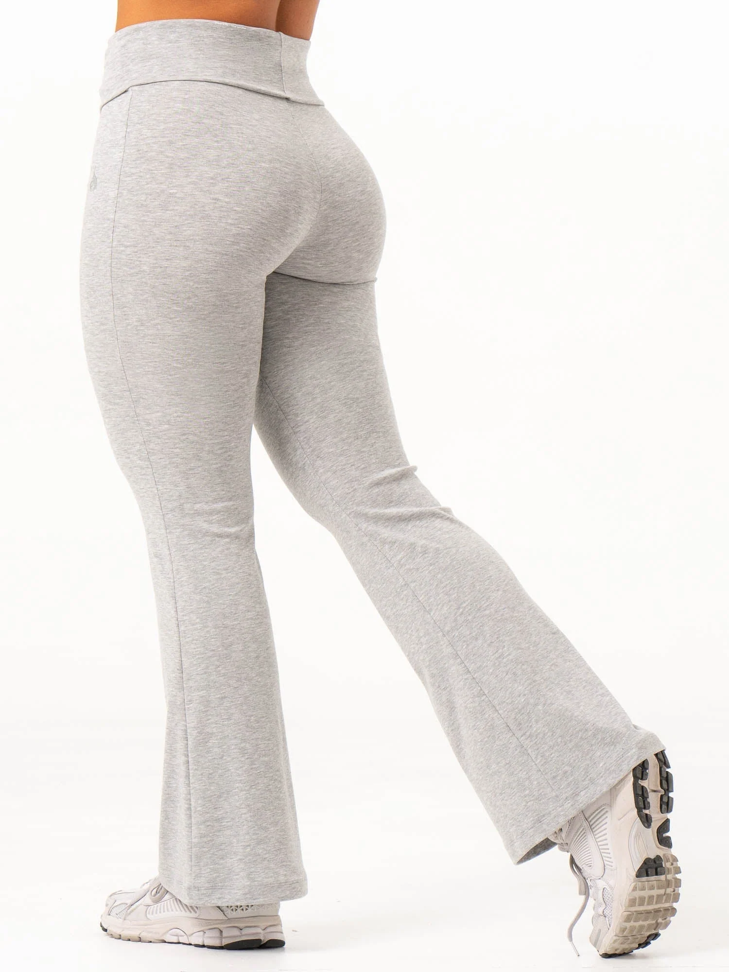 Lounge Jersey Flare Pants - Grey Marl