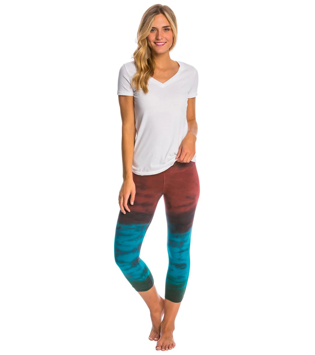Hard Tail Flat Waisted Cotton Yoga Capris
