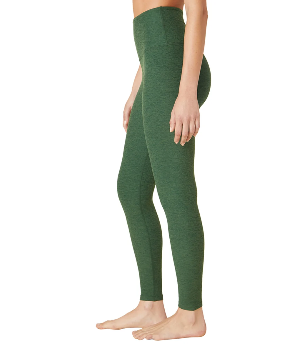 Beyond Yoga Spacedye High Waisted Caught In The Midi 7/8 Yoga Leggings Vetiver Green-Pine